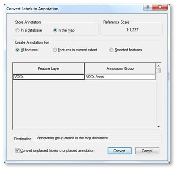 Arc-Convert labels to Annotation Window