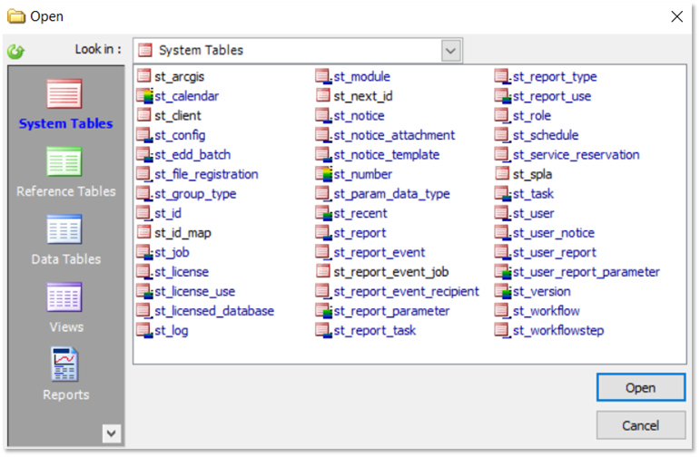 System Tables