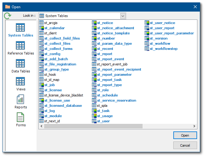 System Tables