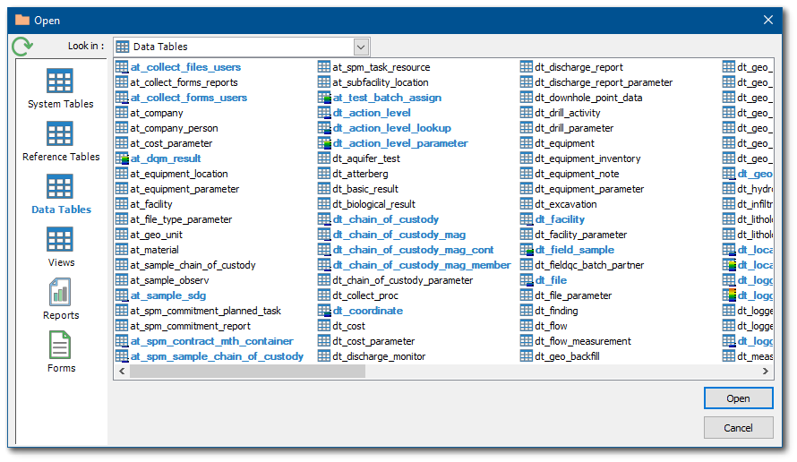 Data Tables