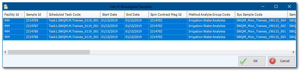 SPM-COC-Select-Unassigned-Samples